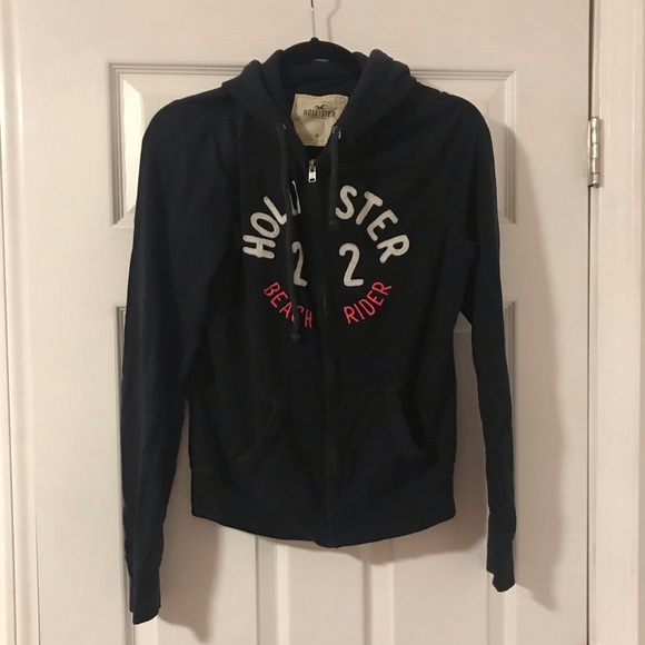 Hollister Tops - Hollister Black Zip Up Jacket Size Medium